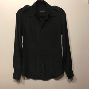 Gucci black button down size Italian 40 = US 4